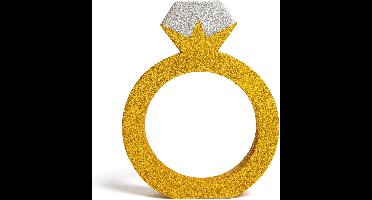 Tafeldecoratie ring goud - 103 cm x 33 cm x 208 cm