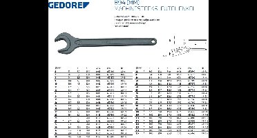 Gedore 6575730 894 34 Enkelvoudige steeksleutel Sleutelbreedte (metrisch) 34 mm