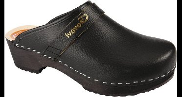 Gevavi Dakota Zwart Open Hout Schoenklompen