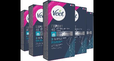 Veet - Expert - Koude Wasstrips - Benen (Sensitive) 40st - 5 Stuks - Voordeelverpakking