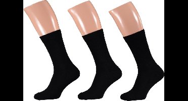 Apollo - Sportsokken - Unisex - Zwart - Maat 36/41 - Sportsokken dames - Tennissokken dames - Sportsokken zwart