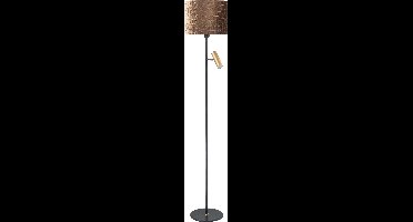 Highlight Vloerlamp Trend Zwart/Goud 2 lichts incl. Kap