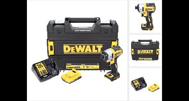 DeWalt DCF 887 D1T accu-slagmoersleutel 18 V 205 Nm 1/4" borstelloos + 1x accu 2,0 Ah + oplader + TSTAK