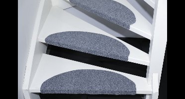 Trapmatten Borneo- 65x21x4 cm- Grijs- 15 stuks