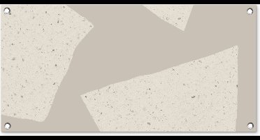 GreatGardenPosters - Tuinposter - Stenen - Terrazzo - Patronen - Pastel - Tuinschilderij - Schuttingposter - Wanddecoratie - 80x40 cm - Tuindoek - Buitenposter