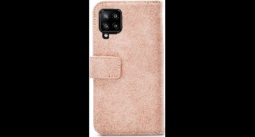 Mobilize Bookcase hoesje geschikt voor Samsung Galaxy A12 - Effen Roze - Kunstleer