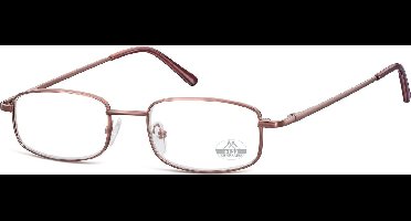 Montana Leesbril MR58A metaal rechthoek Bruin +2.50