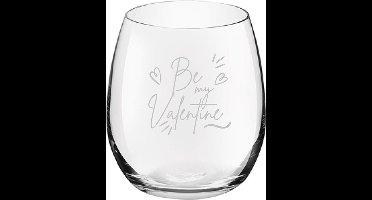 Gegraveerde Drinkglas 39cl Be my valentine