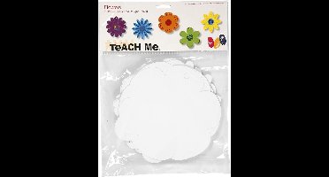 Creotime Knutselset Flowers 20 Cm Karton Wit 15 Stuks