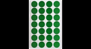 Soho Etiketten Rond 16 Mm Papier Groen 3 Vellen á 28 Stuks