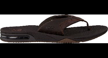 Reef Leather Fanning Heren Slippers - Dark Brown - Maat 37.5