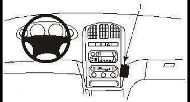 Brodit ProClip houder geschikt voor Chrysler Voyager 2001-2007 Angled mount