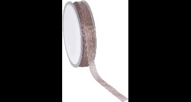Taupe Organza lint 10 mm / 50 mtr.