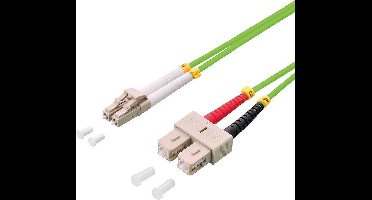 LogiLink FP5LS15 Glasvezel kabel 15 m LSZH OM5 LC SC Groen