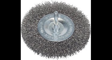 6MM SCHIJFBORSTEL 100 GEGOLFD 0.3 INOX