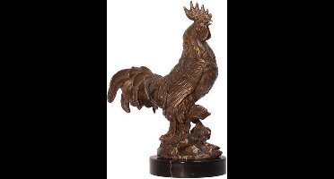 Haan - Bronzen beeld - Klassiek, set van 2 - 31,5 cm hoog
