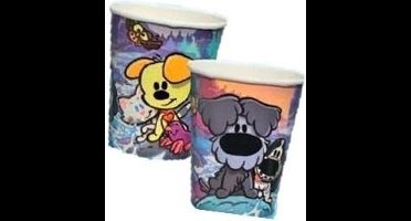 Woezel & Pip Bekers 250ml (8 stuks) Drinkbekertjes Bekertjes Kartonnen Wegwerp papieren