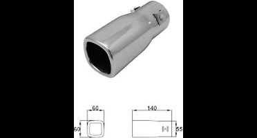 Uitlaatsierstuk Vierkant 781.3 - Passend 38-50mm