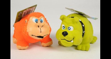 Hondenspeelgoed - Hondenspeeltjes Bulldog & Gorilla  - Geluid - Latex - 12.5cm