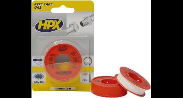 PTFE gasafdichtingstape blister - wit 12mm x 12m