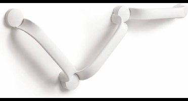 Flex wandbeugel gelijmd - wit 90 cm (3x30 cm) - Etac