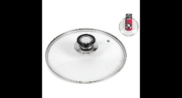 Universele glazen pannendeksel - voor pannen Dia 25,5 cm - Kookpannen - transparant