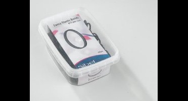 Sibel Fancy Haarelastiekjes Zwart -20mm