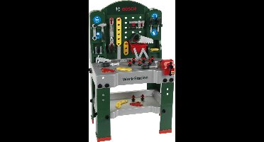 Klein Toys Bosch mini speelgoed werkbank- 44 onderdelen - incl. leerfunctie, bandschroef en talrijke opbergmogelijkheden - groen