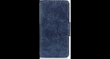 Shop4 - Motorola One Fusion Plus Hoesje - Wallet Case Cabello Blauw