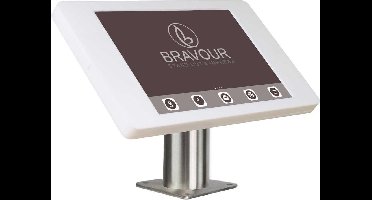 Tablet tafelhouder Fino voor Samsung Galaxy 12.2 tablets – wit/RVS