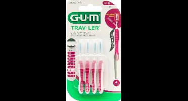 6x GUM Trav-Ler Ragers Aubergine 1.4mm blister à 4 stuks
