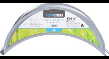 Pro garden Tuinslanghouder - metaal - zilver - 28 x 13 x 13 cm - wandbevestiging