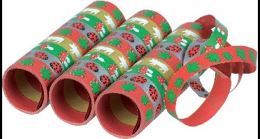 serpentine gelukssymbolen 1,4 x 400 cm papier 3 stuks