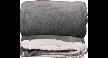 Unique Living Lars - Fleece - Plaid - XL - 220x240 cm - Nickel Grey