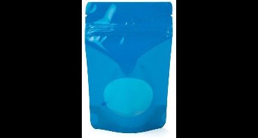 Stazakken Blauw met ovaal Venster 10,2x6x15,2cm | 57 gram (100 stuks)