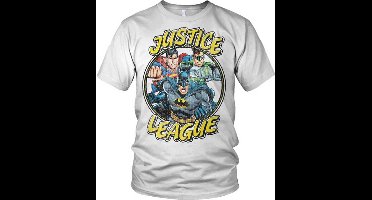 DC Comics Justice League Heren Tshirt -XL- Team Wit