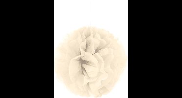 Vegaoo - Crèmekleurige pompon hangdecoratie