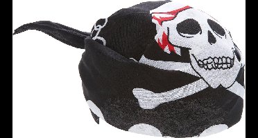 Vegaoo - Bandana met doodshoofd en ketting voor volwassenen