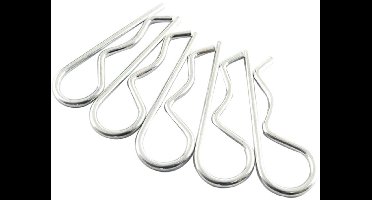 4 mm borgveer r type - borgklem - haarspeldveer - borg veer - borgbeugel - zekeringsveer - veiligheidsklem - klemveer