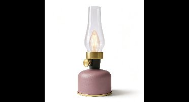 Calex Lavinio Oplaadbare Tafellamp - Draadloos - LED Olielamp - Camping Lamp - Binnen en Buiten - Warm Wit Licht - Dimbaar - Rose