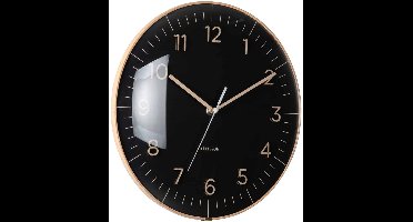 Karlsson Wandklok Esencia Dome - Zwart - Ø30cm - Wandklok Modern