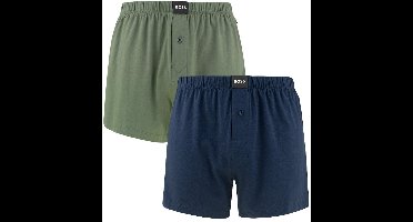 Hugo Boss heren BOSS jersey 2P wijde boxershorts blauw & groen