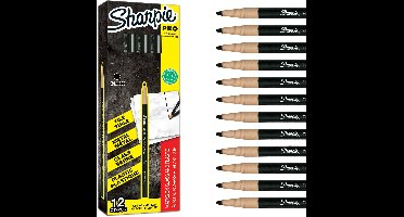 Sharpie verwijderbare porseleinmarkers | fijne punt | zwart | 12 stuks