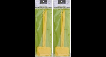 Pro garden Plantetiketten / platenlabels - 10x - geel - kunststof - 36 cm - steeketiketten