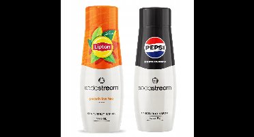 SodaStream Lipton Ice Tea Peach & Pepsi MAX - Dubbele Verpakking - Zonder Suiker