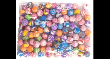Jonotoys stuiterballen speelgoed zak 100 stuks kleurrijk.