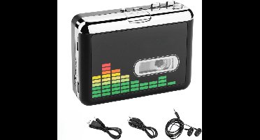 Core® Discman - Diskman – Draagbare Cassette Speler - Zwart - 11cm x 8cm x 3cm