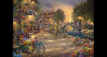 Schmidt legpuzzel Gracht in Amsterdam - 1000 stukjes - Thomas Kinkade - 59917