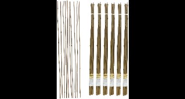 Gerimport Plantenstokken - 60x stuks - bamboe - 90 cm - plantensteun / tonkinstokken