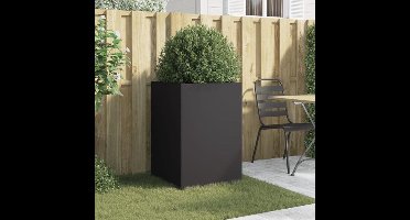 Bloempot – Plantenbak – Plantenbakken – Plantenpot – Bloemmand – Zwart – Staal – Weerbestendig – 52x48x75 cm